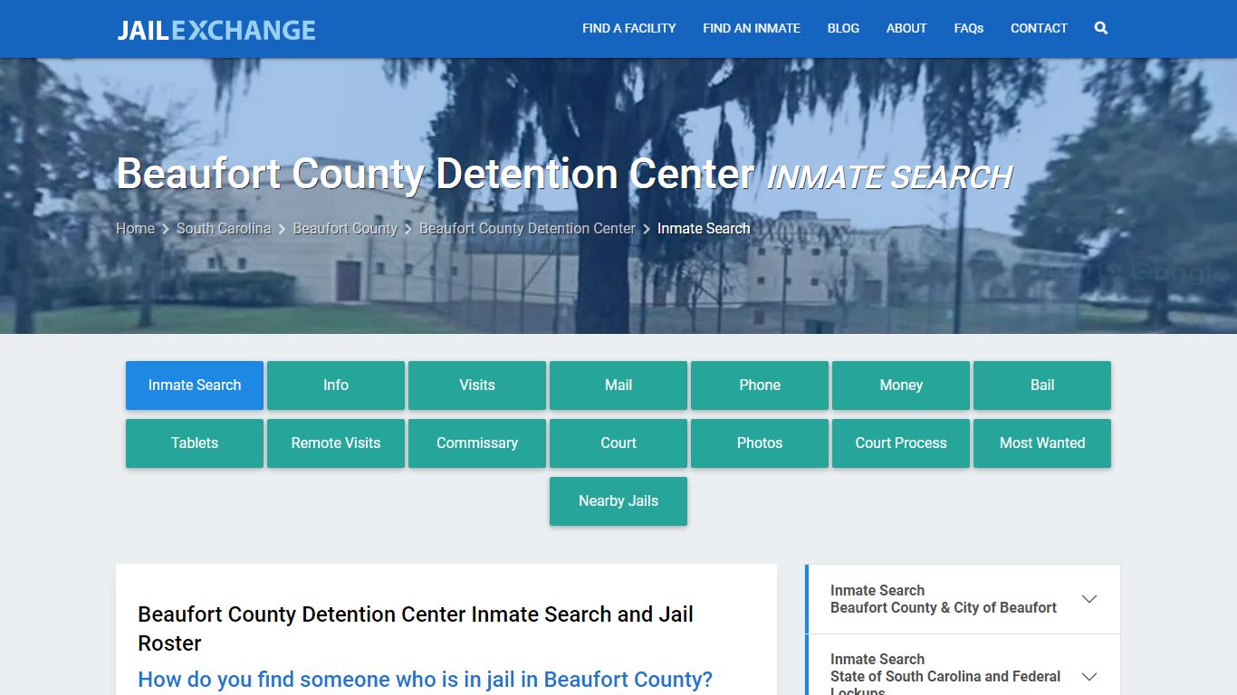 Beaufort County Detention Center Inmate Search - Jail Exchange